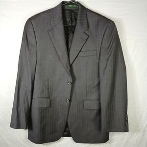 Lauren Ralph Lauren 100% Wool VTG Dark Blazer Suit‎ Coat Mens Size 40S 1998 RA